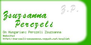 zsuzsanna perczeli business card